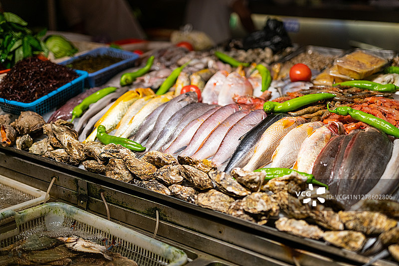 舟山市场销售的海鲜图片素材