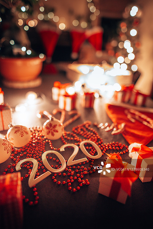 圣诞节夜晚场景图片素材