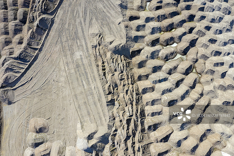 工业堆的航拍俯视图图片素材