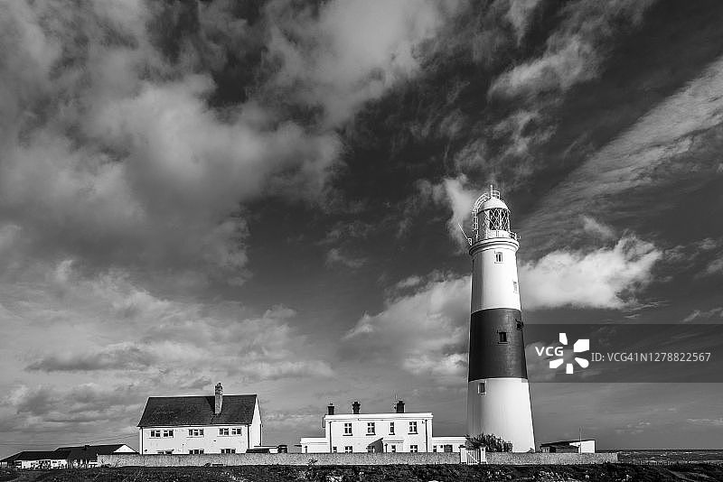 英国多塞特郡波特兰岛波特兰灯塔图片素材
