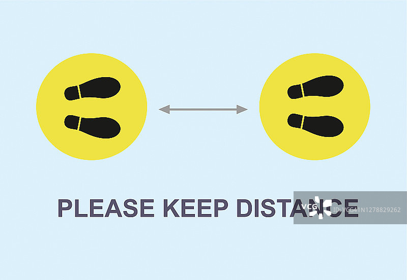 社交距离矢量图图片素材