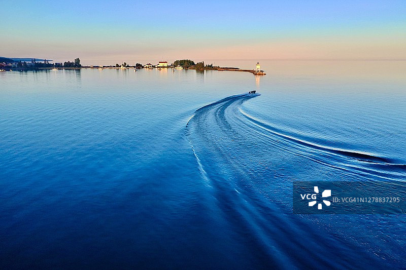 明尼苏达州格蘭馬雷苏必利尔湖图片素材