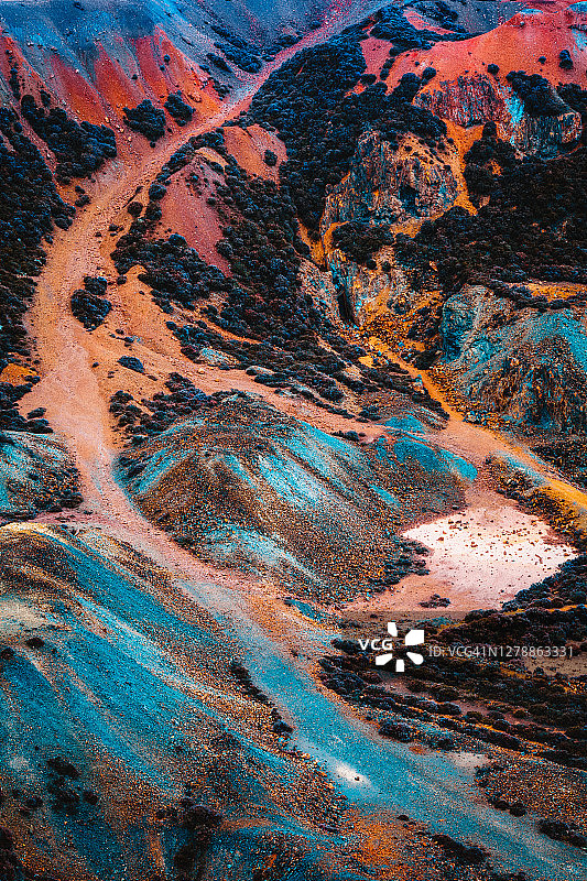 帕里斯山，铜山，安格尔西，威尔士图片素材