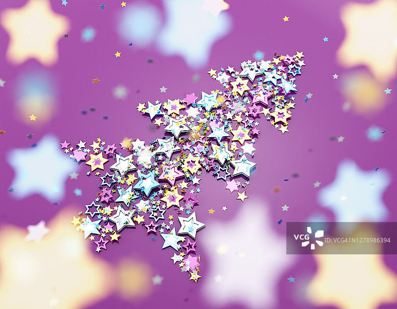 星星组成的圣诞树图片素材