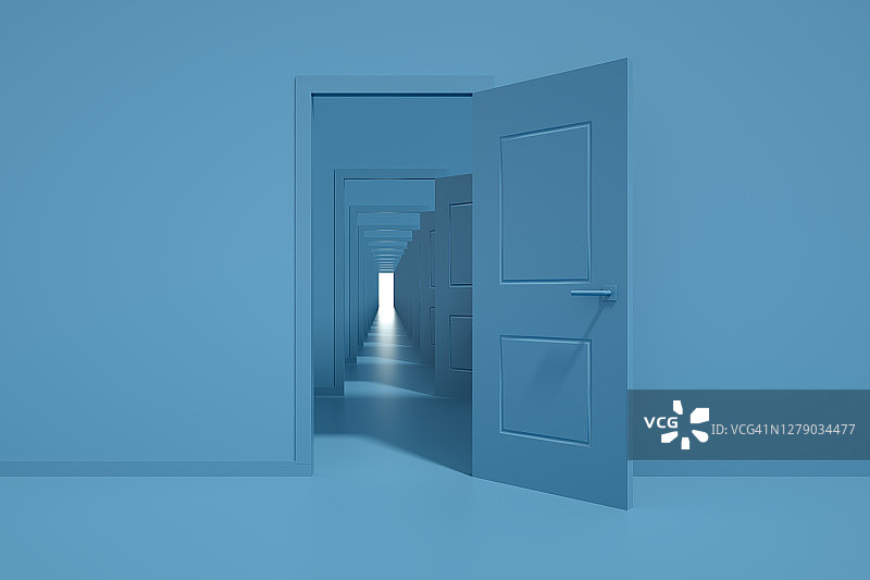 打开的门：决策与选择图片素材