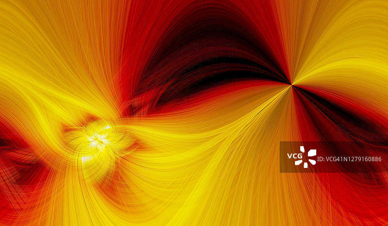 黑色背景上具有消失点的彩色漩涡动态背景图片素材