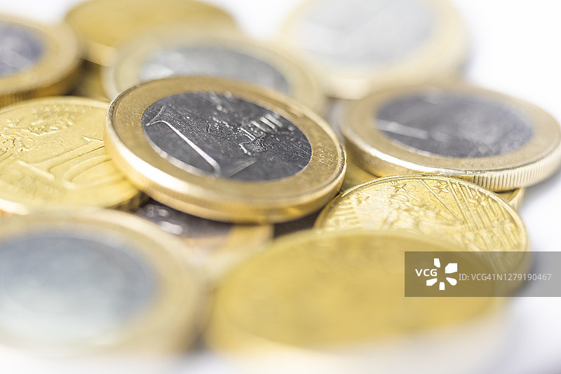 欧元硬币图片素材