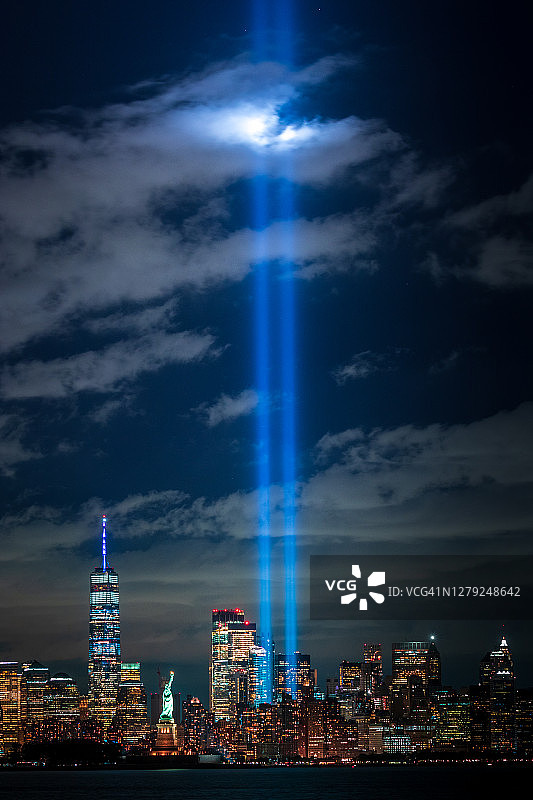 9/11纪念光图片素材