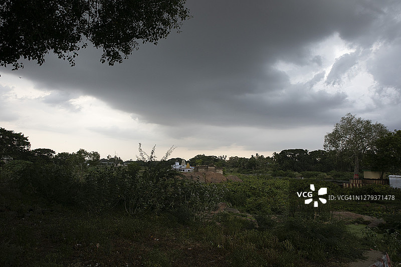 蒂鲁内尔维利市的印度乡村风光图片素材