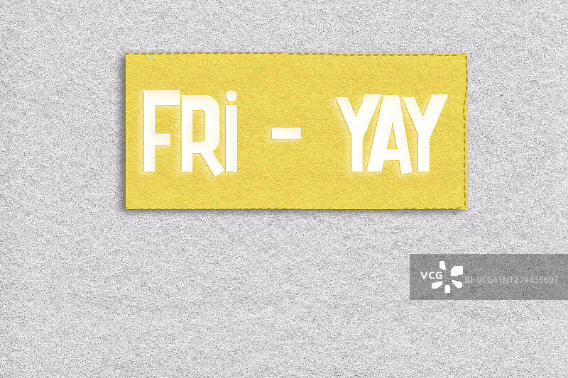 星期五快乐毛毡字图片素材