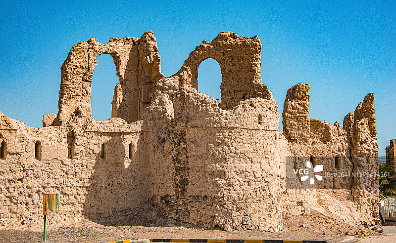 阿曼穆尼斯费（伊卜拉旧区）强大部落的遗址图片素材