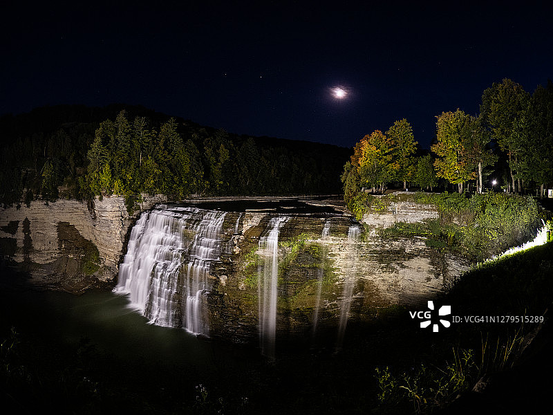 莱奇沃思州立公园中瀑布图片素材