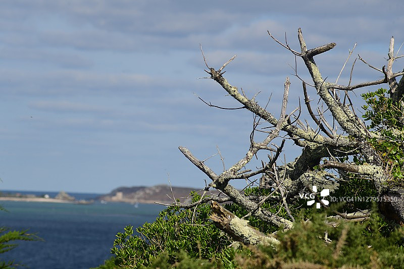 锡利群岛的海洋与景观图片素材