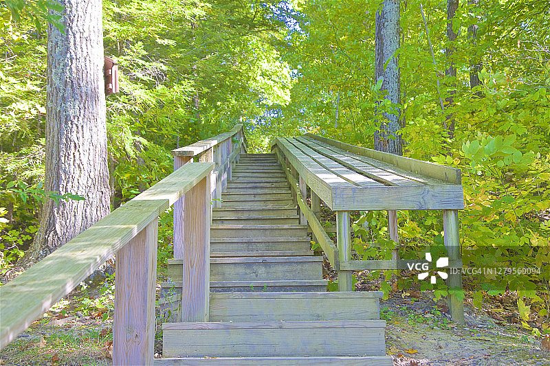 仰望秋季蒂沃利室外楼梯图片素材