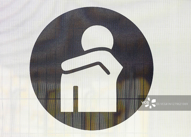 新冠疫情警告标志和符号图片素材