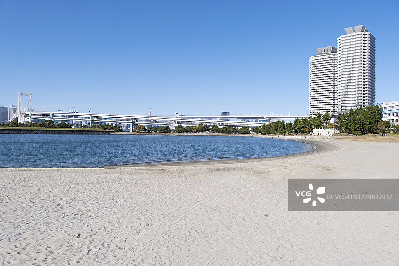 日本台场海滩风光图片素材