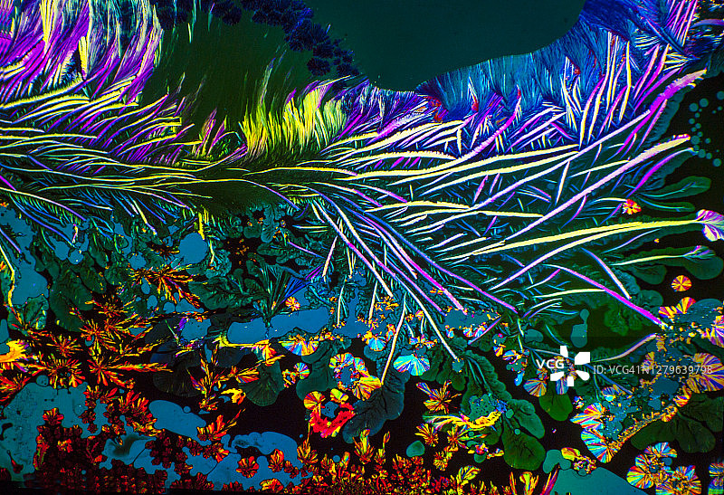 碘仿和烟酰胺混合晶体图片素材