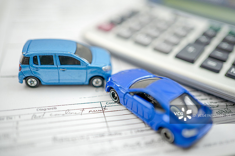 汽车保险与金融概念图片素材
