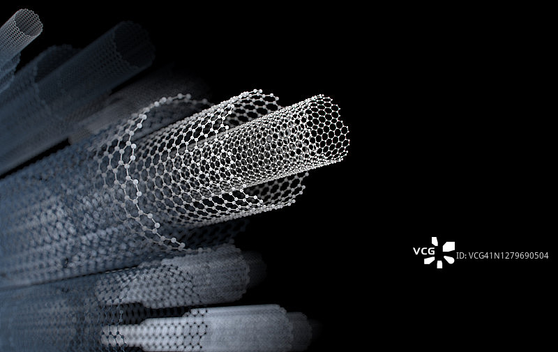 抽象纳米分子结构数字概念图片素材