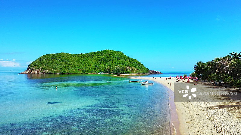 泰国帕岸岛空旷的海滩背景图片素材