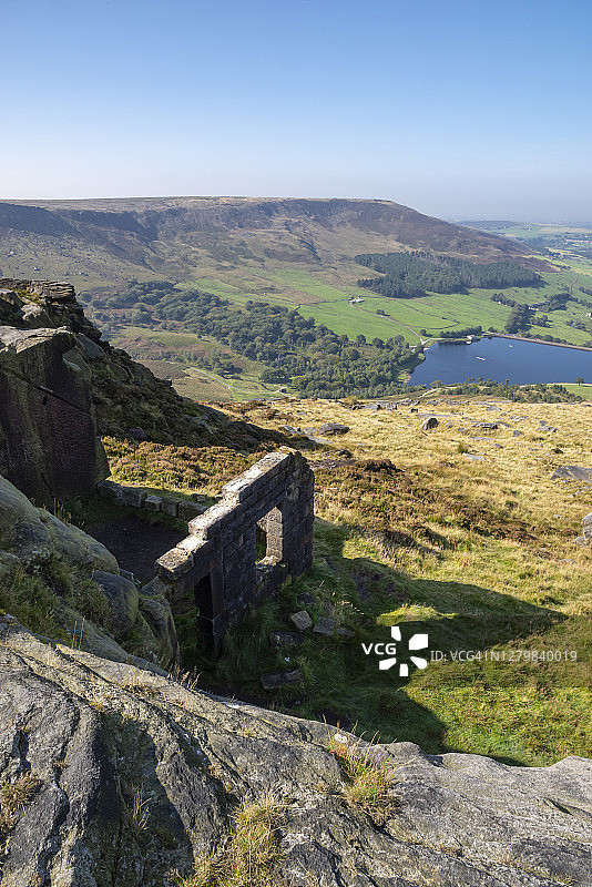 多夫斯通水库的布拉姆利小屋，格林菲尔德图片素材