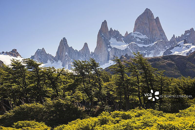 阿根廷巴塔哥尼亚埃尔乔尔腾冰川国家公园菲茨罗伊峰图片素材
