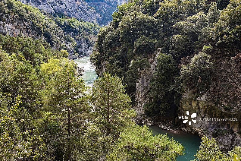 韦尔东峡谷，法国南部，欧洲图片素材