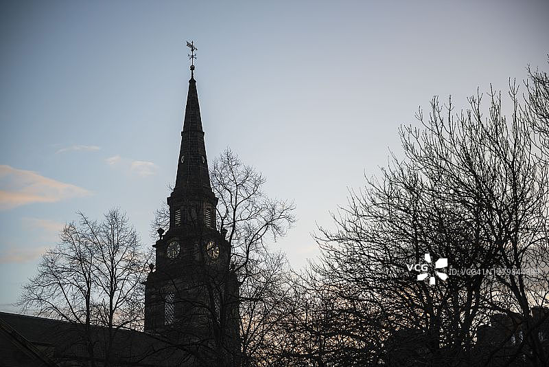 苏格兰爱丁堡圣库斯伯特教区教堂图片素材