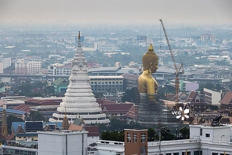 泰国曼谷巴空寺在建巨型佛像图片素材