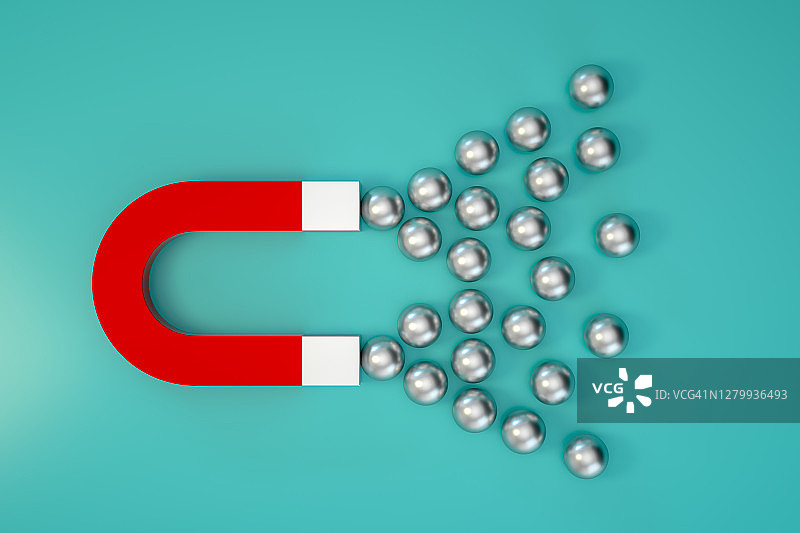 磁铁和铬球图片素材