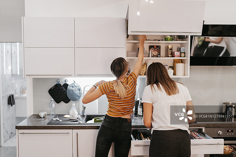 厨房里的室友图片素材