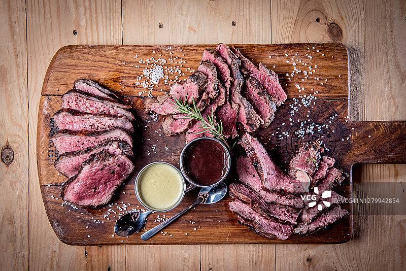 肉类拼盘小吃俯视图图片素材