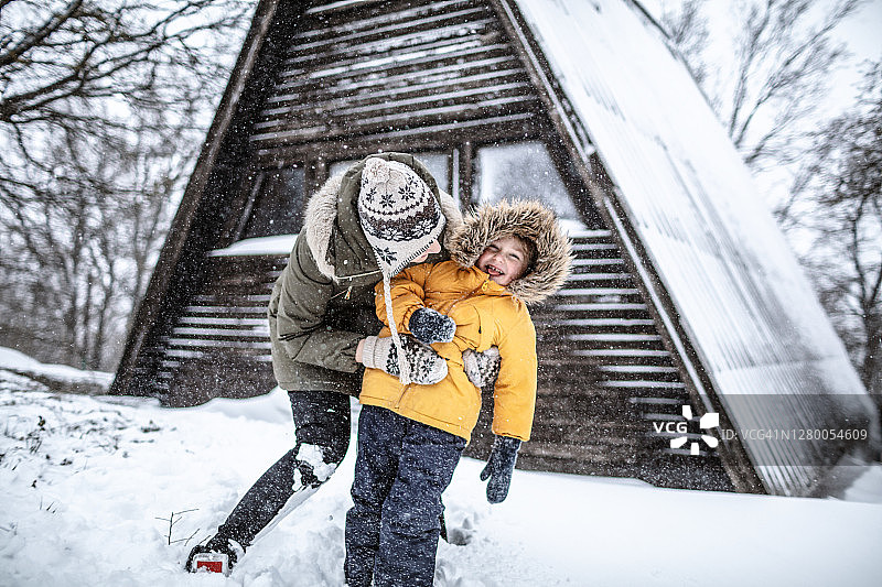 冬季的幸福图片素材