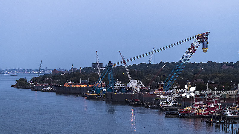 新泽西州贝永的傍晚商业文件图片素材