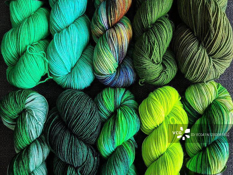 绿色纱线图片素材