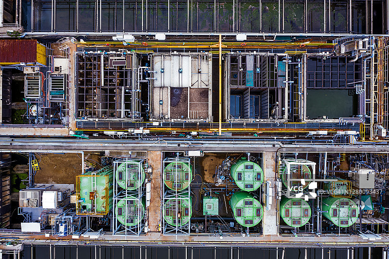 污水处理厂沉淀池航拍图片素材