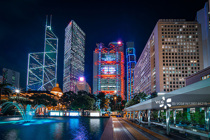 香港中环是该市的主要金融区图片素材