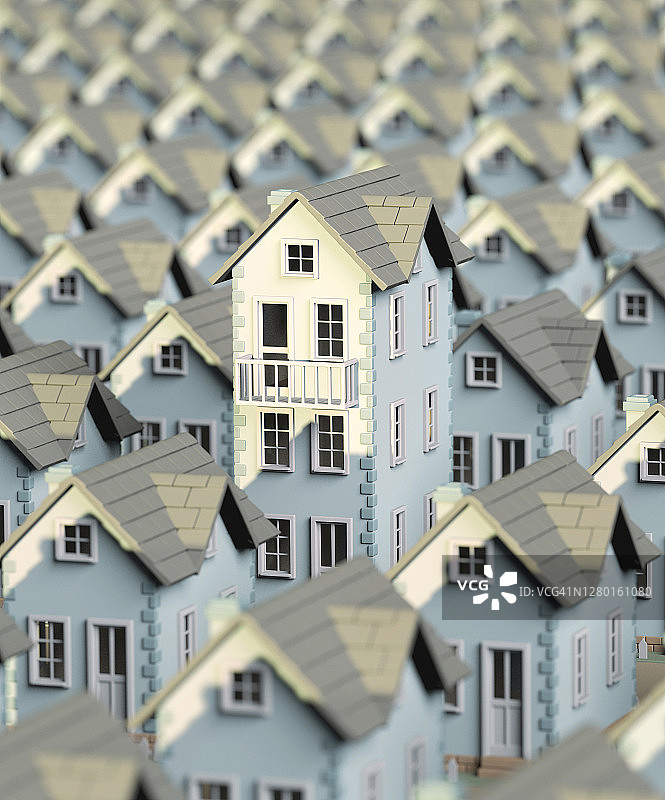 高矮房屋模型图片素材