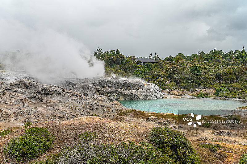 罗托鲁瓦的波胡图间歇泉图片素材