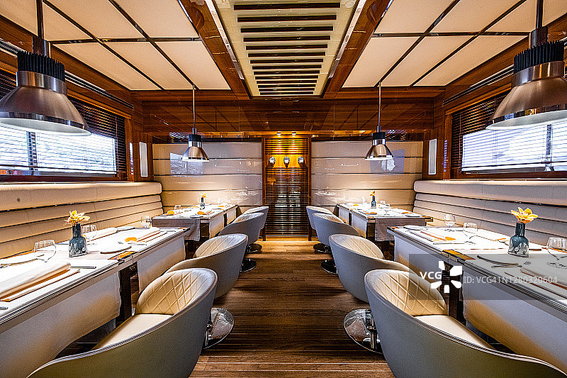 豪华餐厅的用餐区图片素材