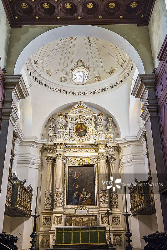 阿特纳神庙的祭坛，亦称锡拉库萨大教堂，位于意大利西西里岛奥提伽岛，联合国教科文组织世界遗产图片素材