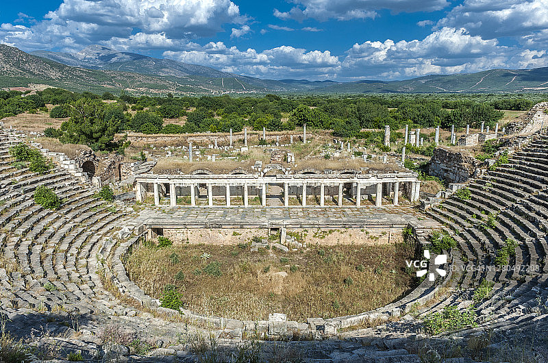 土耳其阿芙洛狄西亚考古遗址罗马剧院（公元前 1 世纪）（联合国教科文组织世界遗产）图片素材