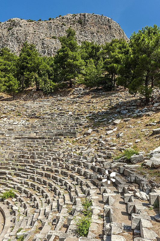 土耳其伊奥尼亚普里埃涅古希腊城剧院图片素材