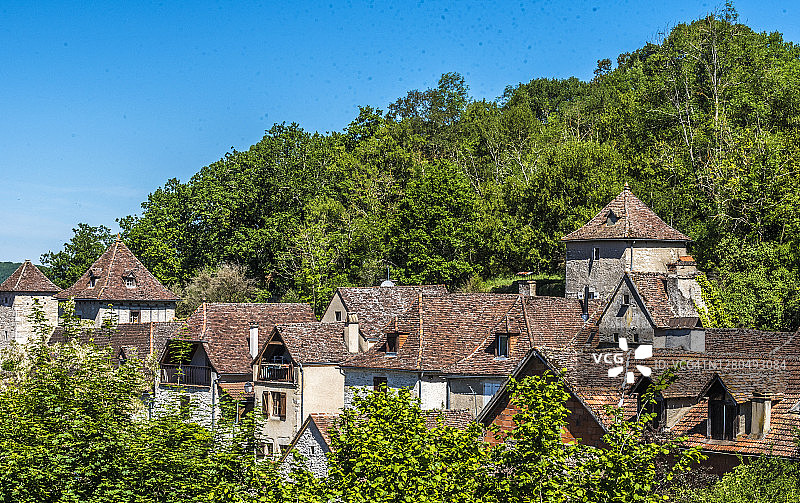 法国凯尔西地区：洛特省蒙瓦朗村图片素材