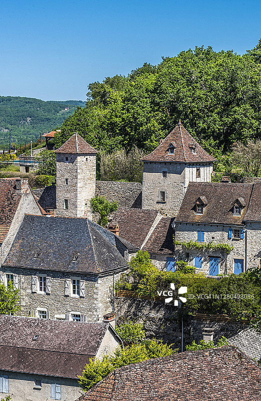 法国凯尔西地区：洛特省蒙瓦朗村图片素材