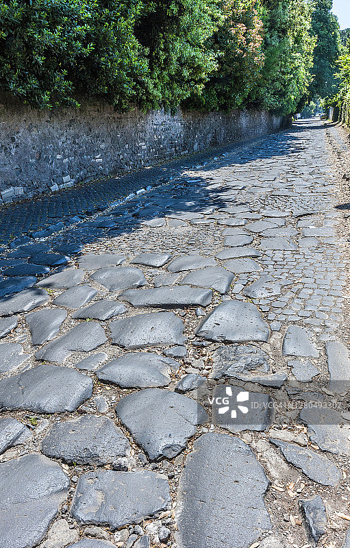 意大利罗马：阿皮亚古道（公元前312年）图片素材