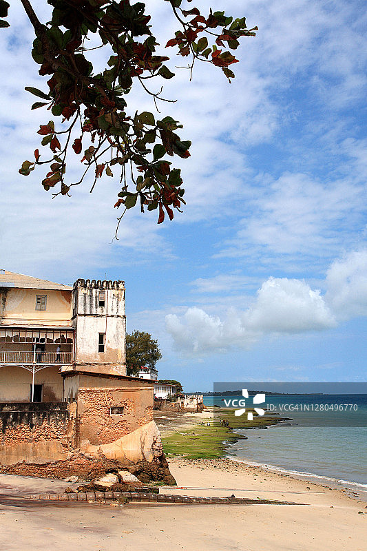 坦桑尼亚桑给巴尔石头镇的海边图片素材