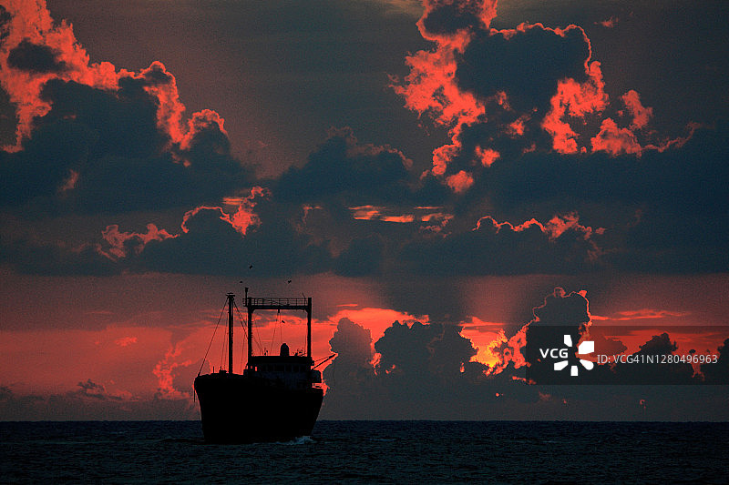 塞浦路斯帕福斯附近沉船图片素材