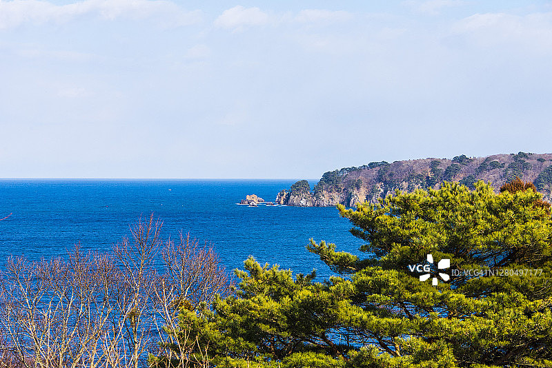 女鹿釜：陆奥海岸步道，本州岛，日本图片素材