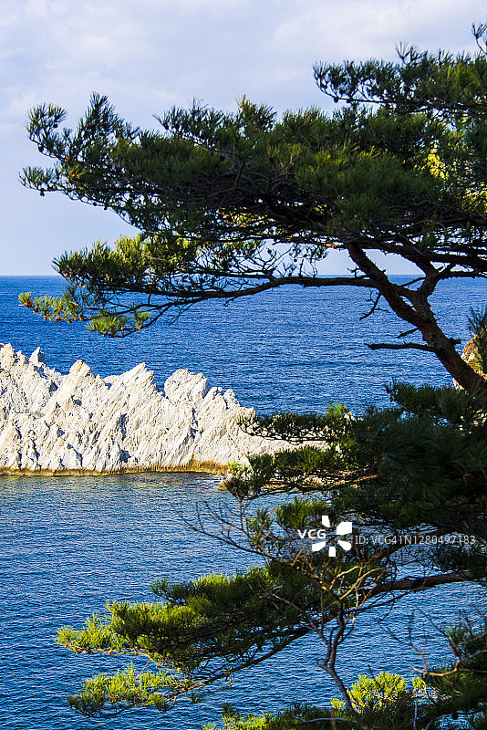 女鹿釜：陆奥海岸步道，本州岛，日本图片素材